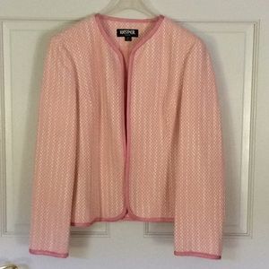 NWOT Kasper Jacket Pink & White Size 6P